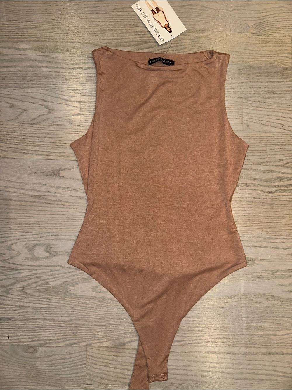 naked wardrobe Dusty Mauve Sleeveless Bodysuit
